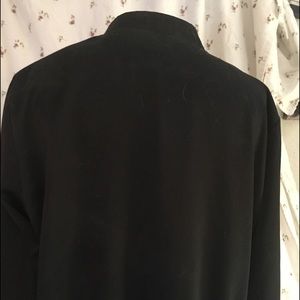 Black zippered lightweight jacket and so polyester